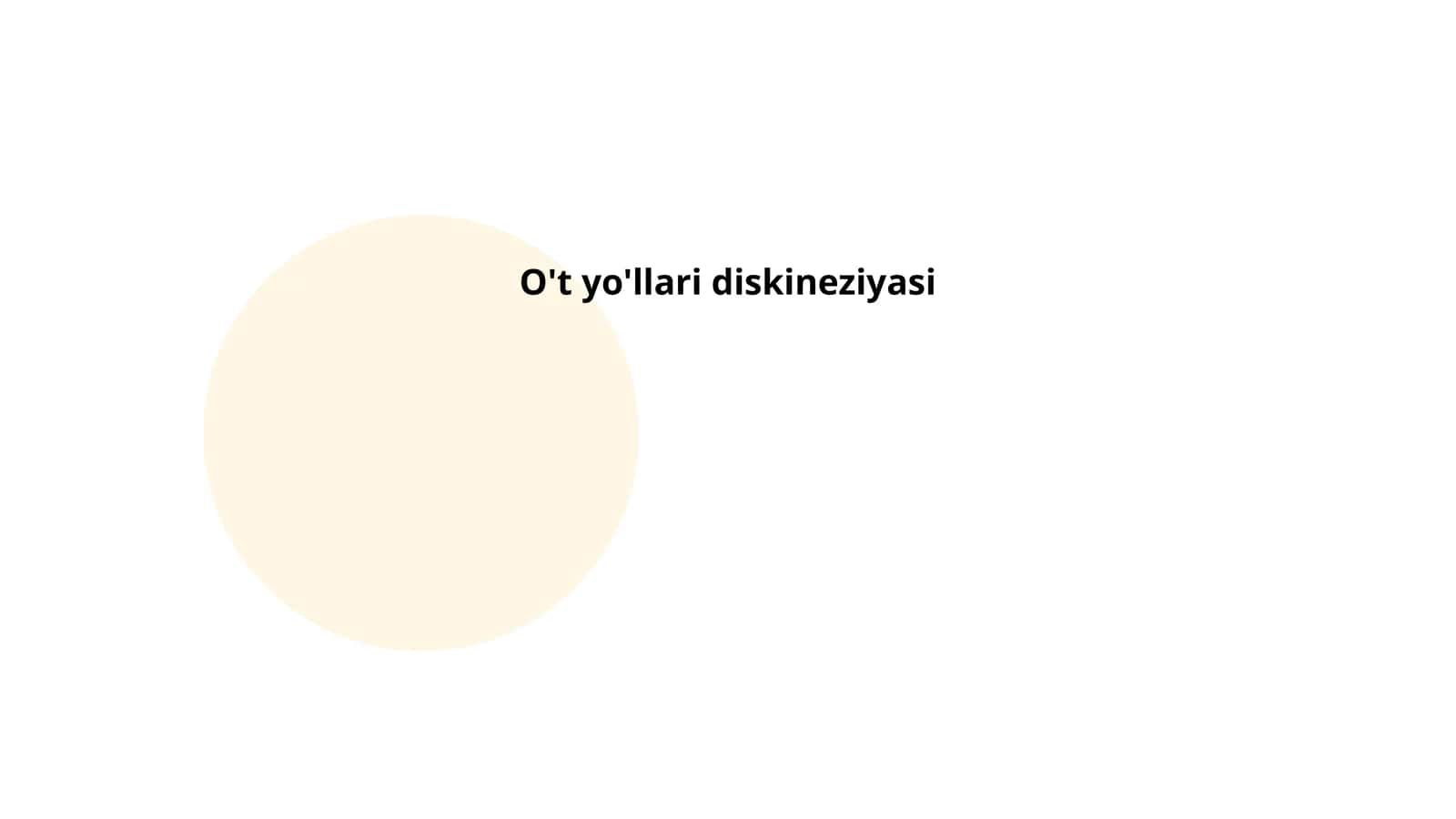 O't yo'llari diskineziyasi