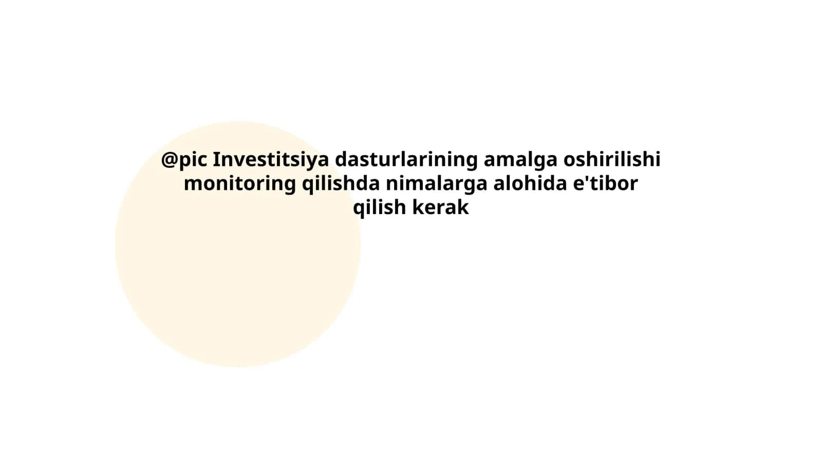 Investitsiya dasturlarining amalga oshirilishi monitoring