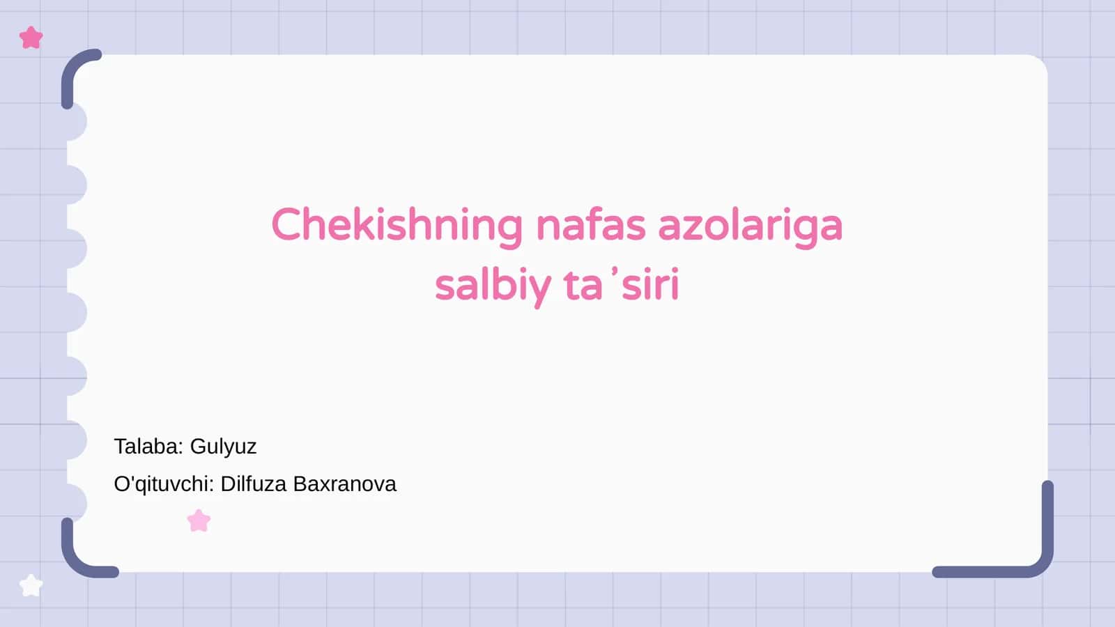 Chekishning nafas azolariga salbiy taʼsiri