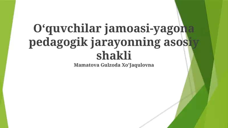 Talaba-markazli pedagogik yondashuvlar