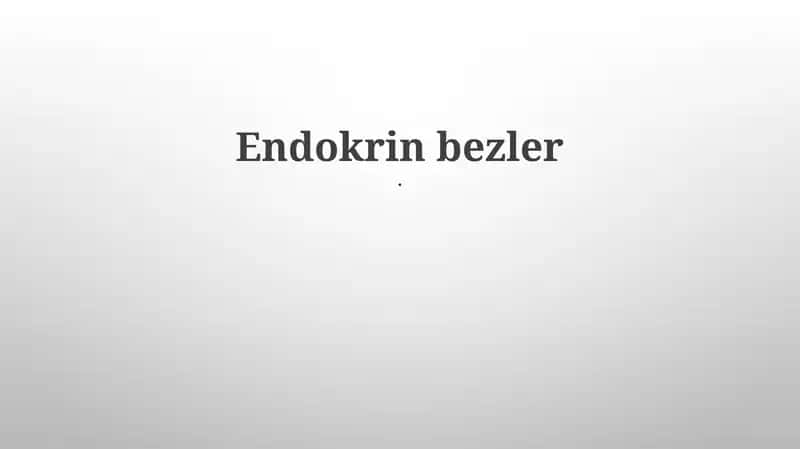 Endokrin bezler