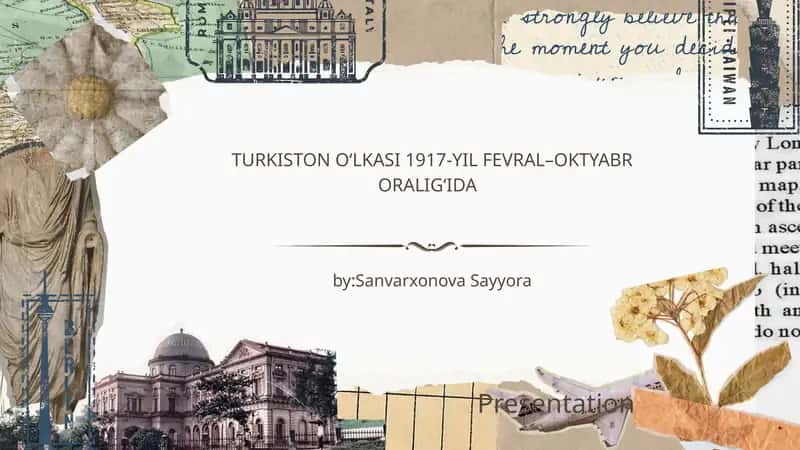 TURKISTON O‘LKASI 1917-YIL FEVRAL–OKTYABR ORALIG‘IDA