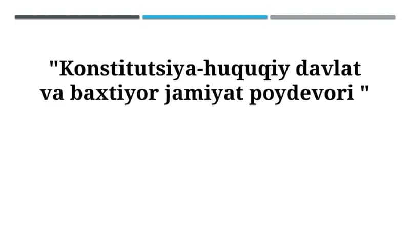 Konstitutsiyaviy-huquqiy davlat