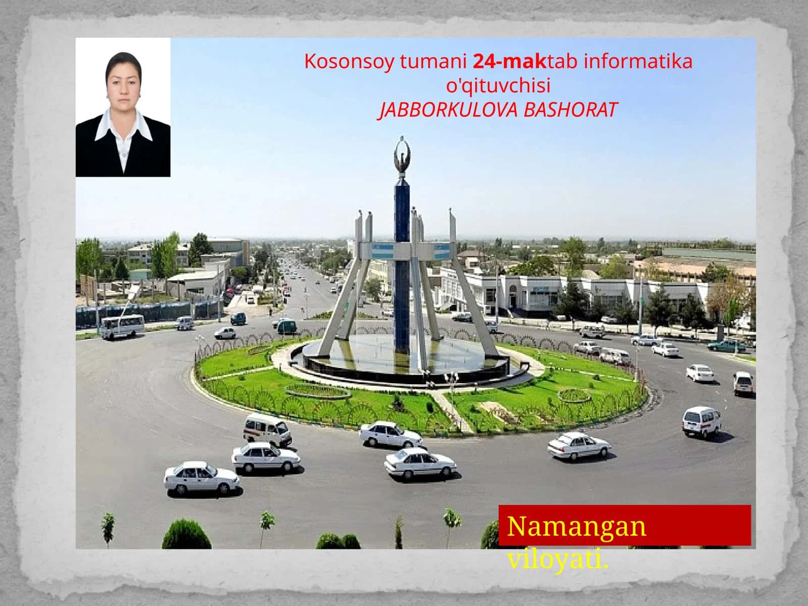 Kosonsoy tumani 24-maktab informatika o'qituvchisi