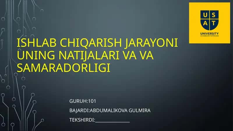 ishlabchiqarish xarajatlari va samaradorligi