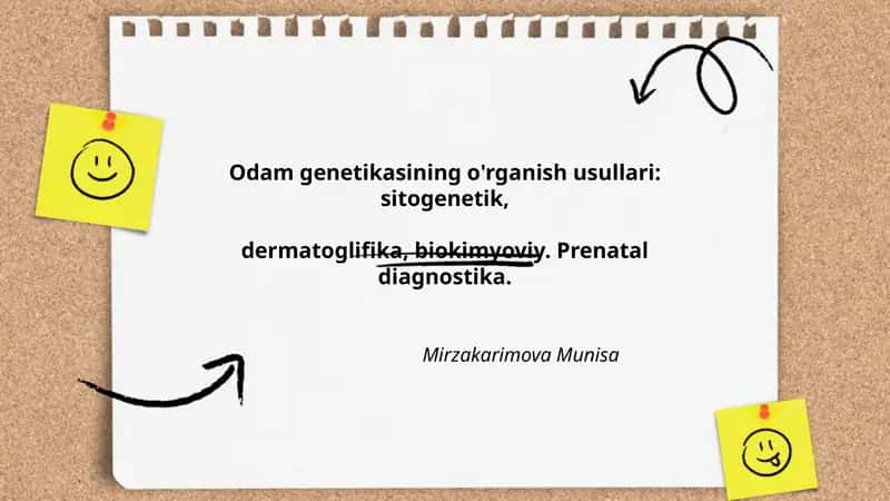 Odam genetikasining o'rganish usullari