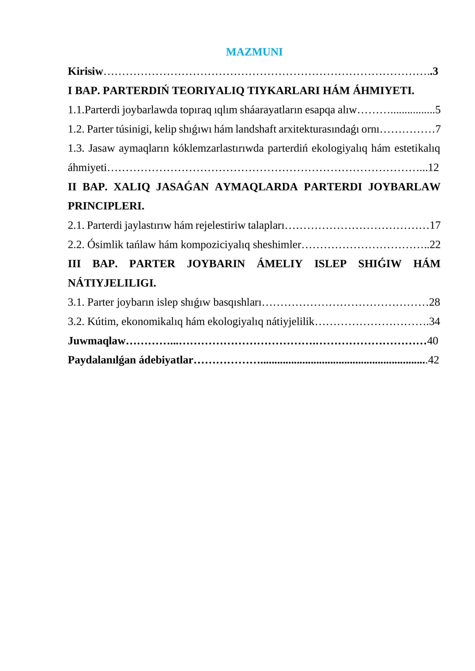 PARTERDI JOYBARLAW PRINCIPLERI