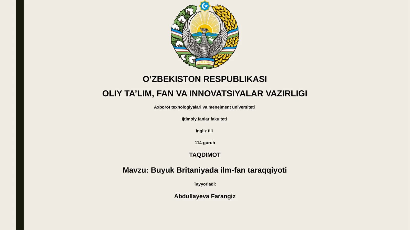 Buyuk Britaniyada ilm-fan taraqqiyoti