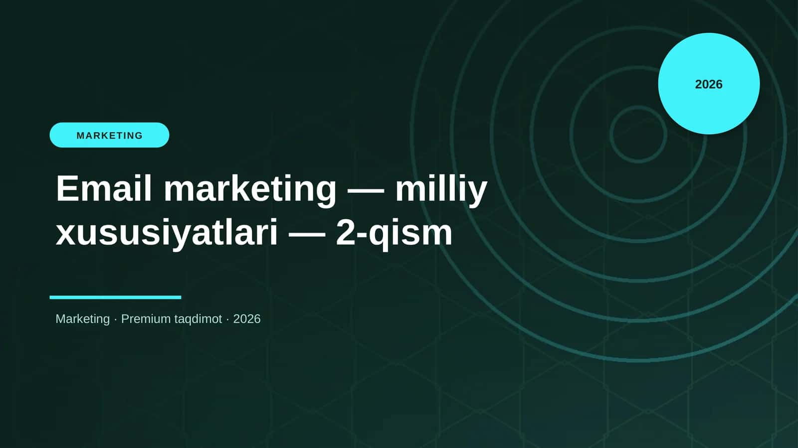 Email marketing — milliy xususiyatlari — 2-qism