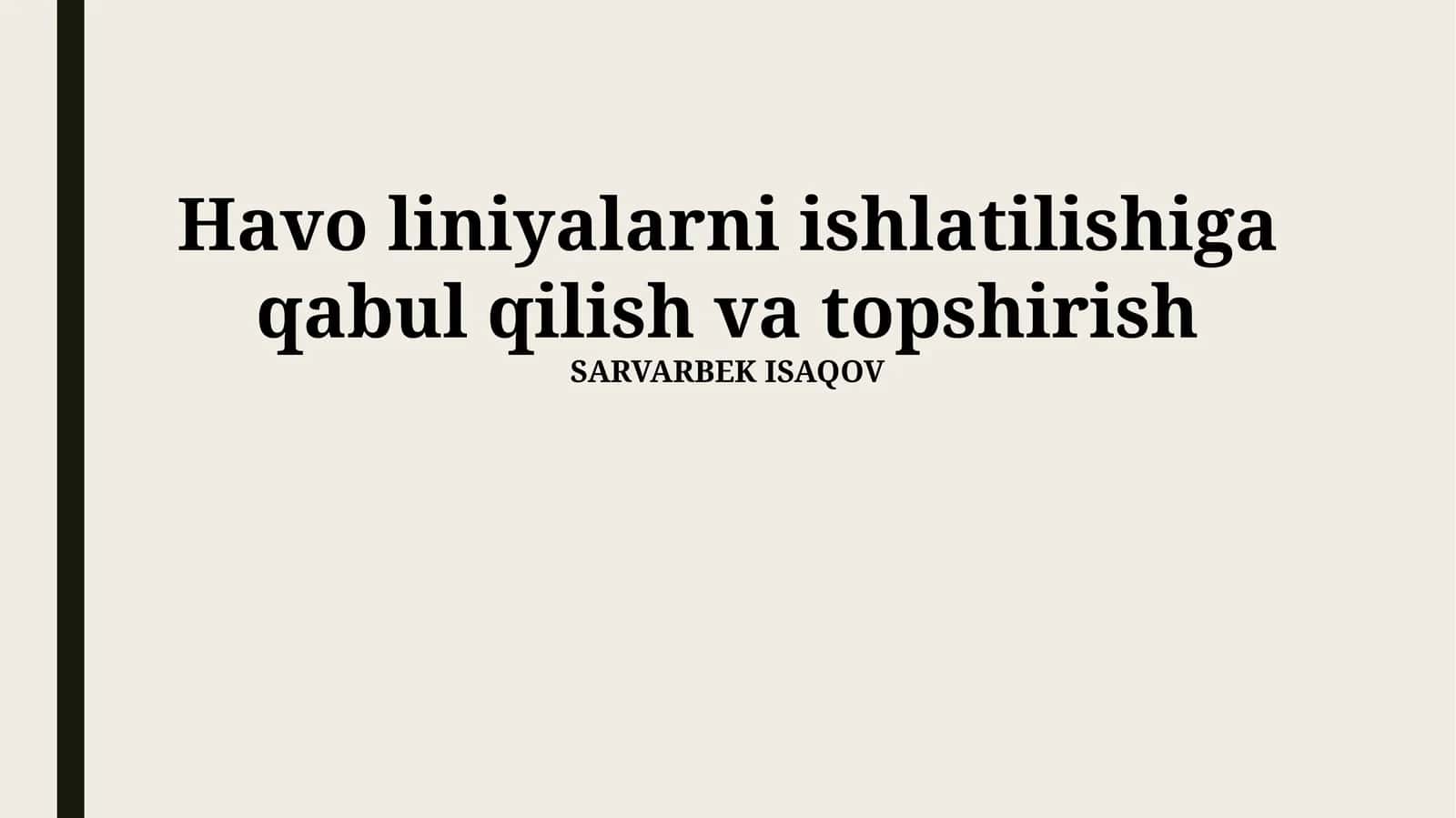 Yo'lovchilarni qabul qilish