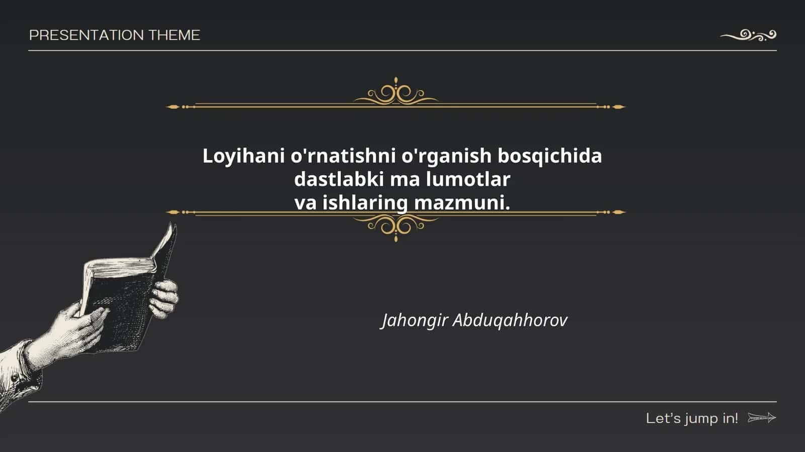 Loyihaning maqsadlari va vazifalari