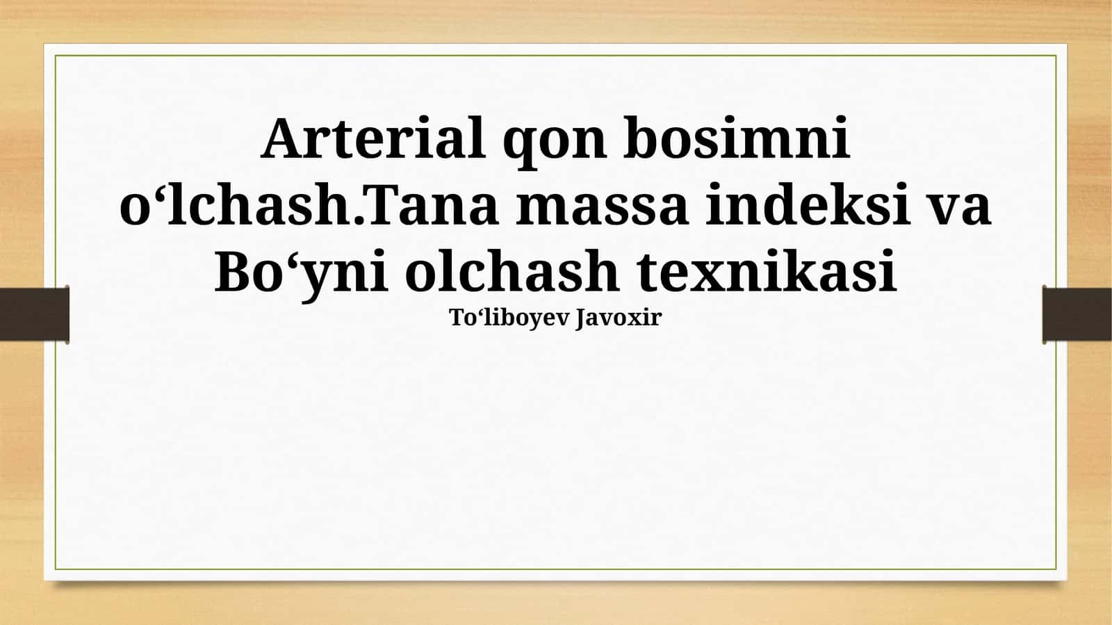 Bo'yin atrofi o'lchash texnikasi