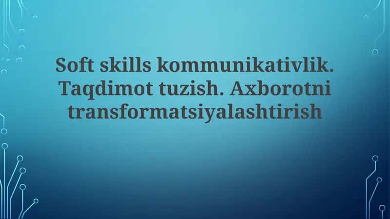 Ta'sirli taqdimotlar
