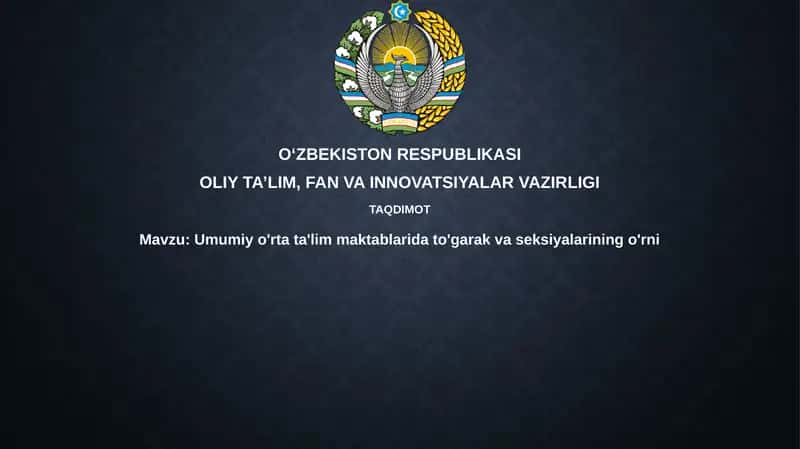 Umumi yo'rtata'lim maktablari da to'garak va seksiyalari ning o'rni