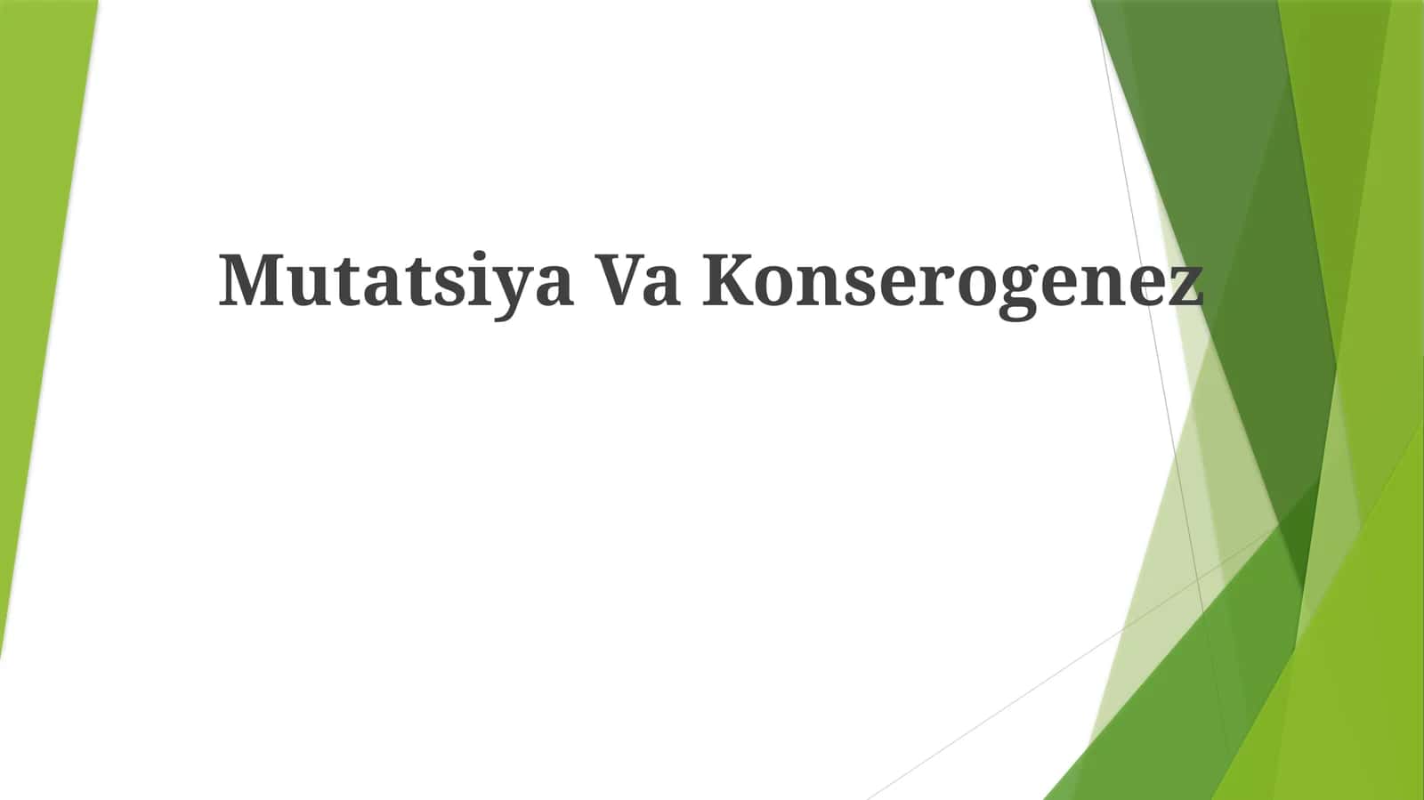 Mutatsiya Va Konserogenez