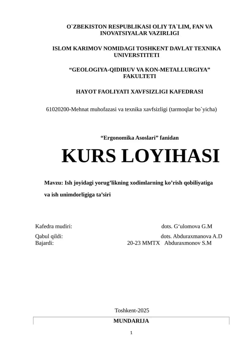Ergonomika Asoslari