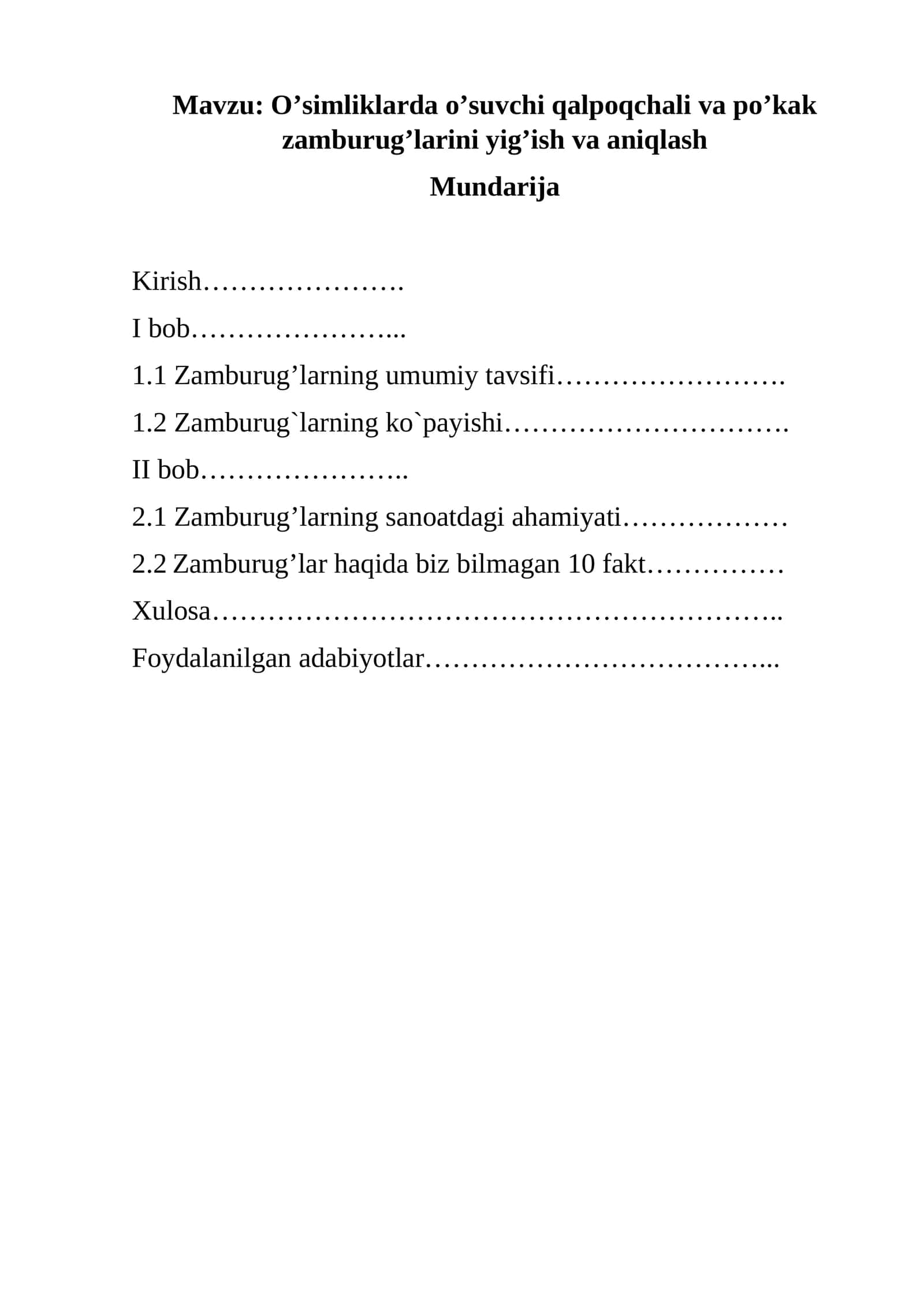 O’simliklarda o’suvchi qalpoqchali va po’kak zamburug’larini yig’ish va aniqlash
