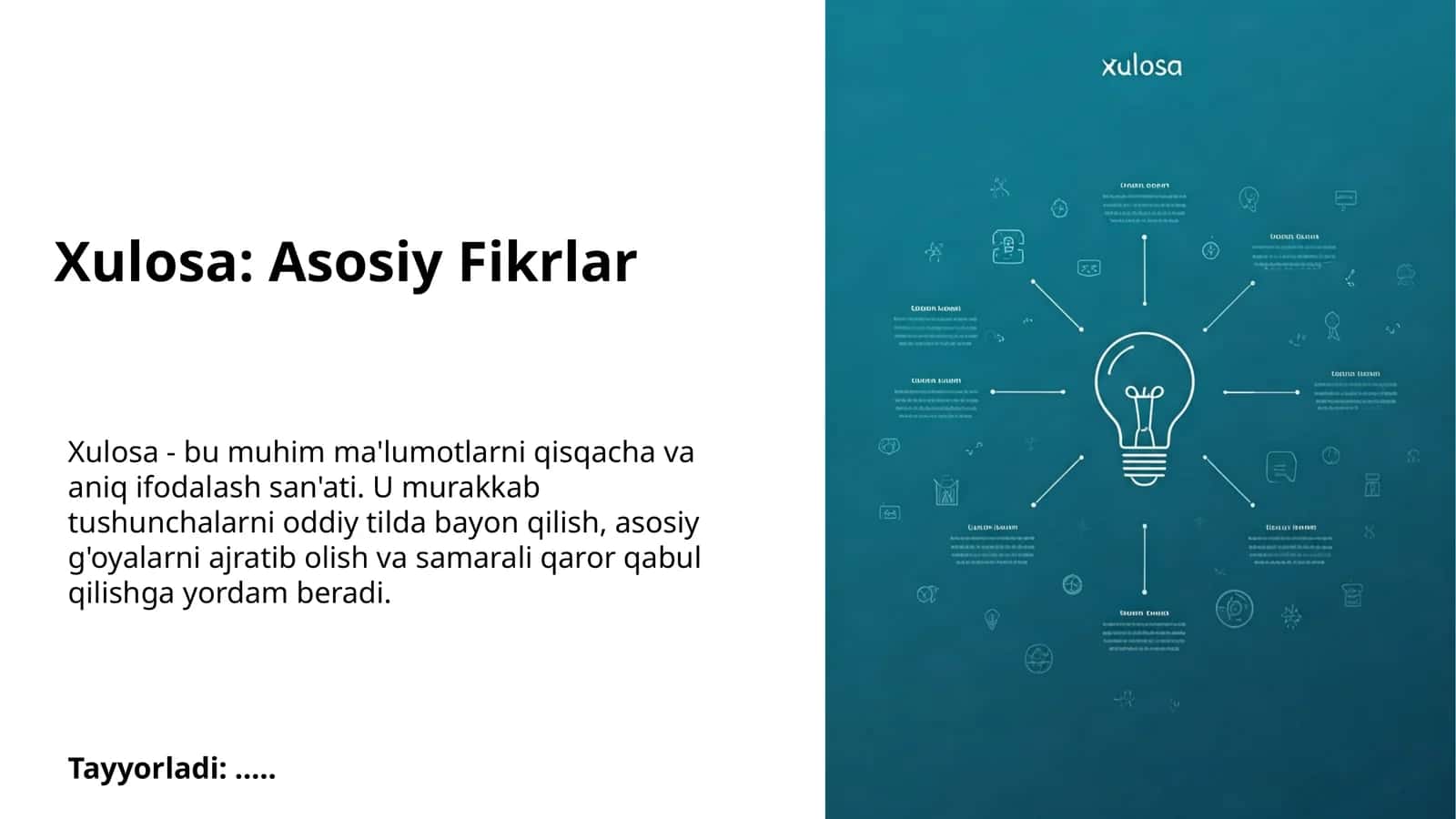 Asosiy Fikrlar