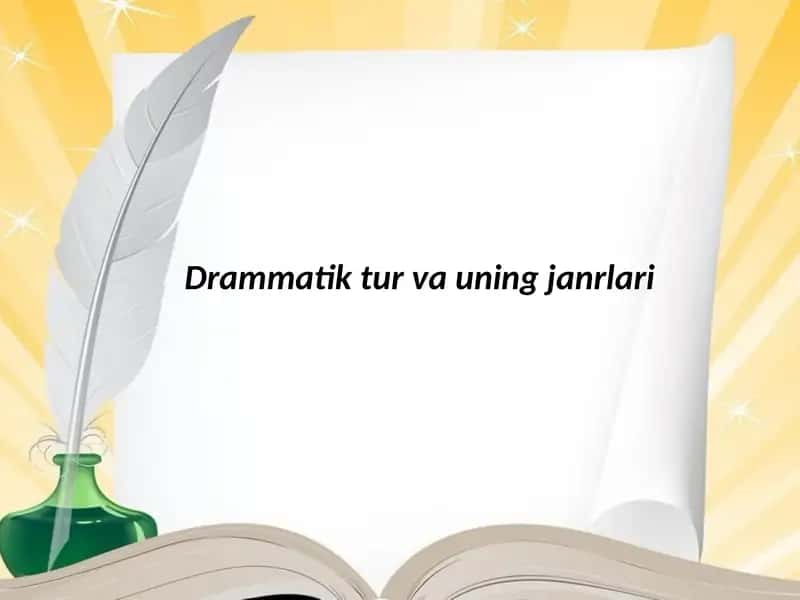 Drammatik tur va janr