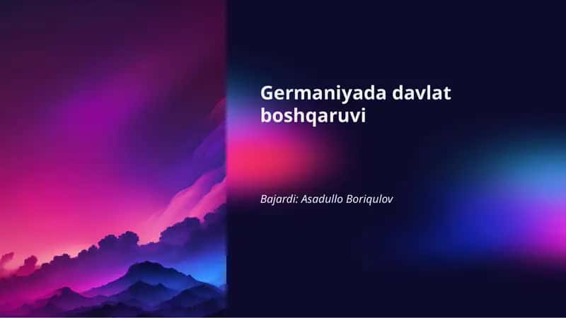 Germaniyada davlat boshqaruvi