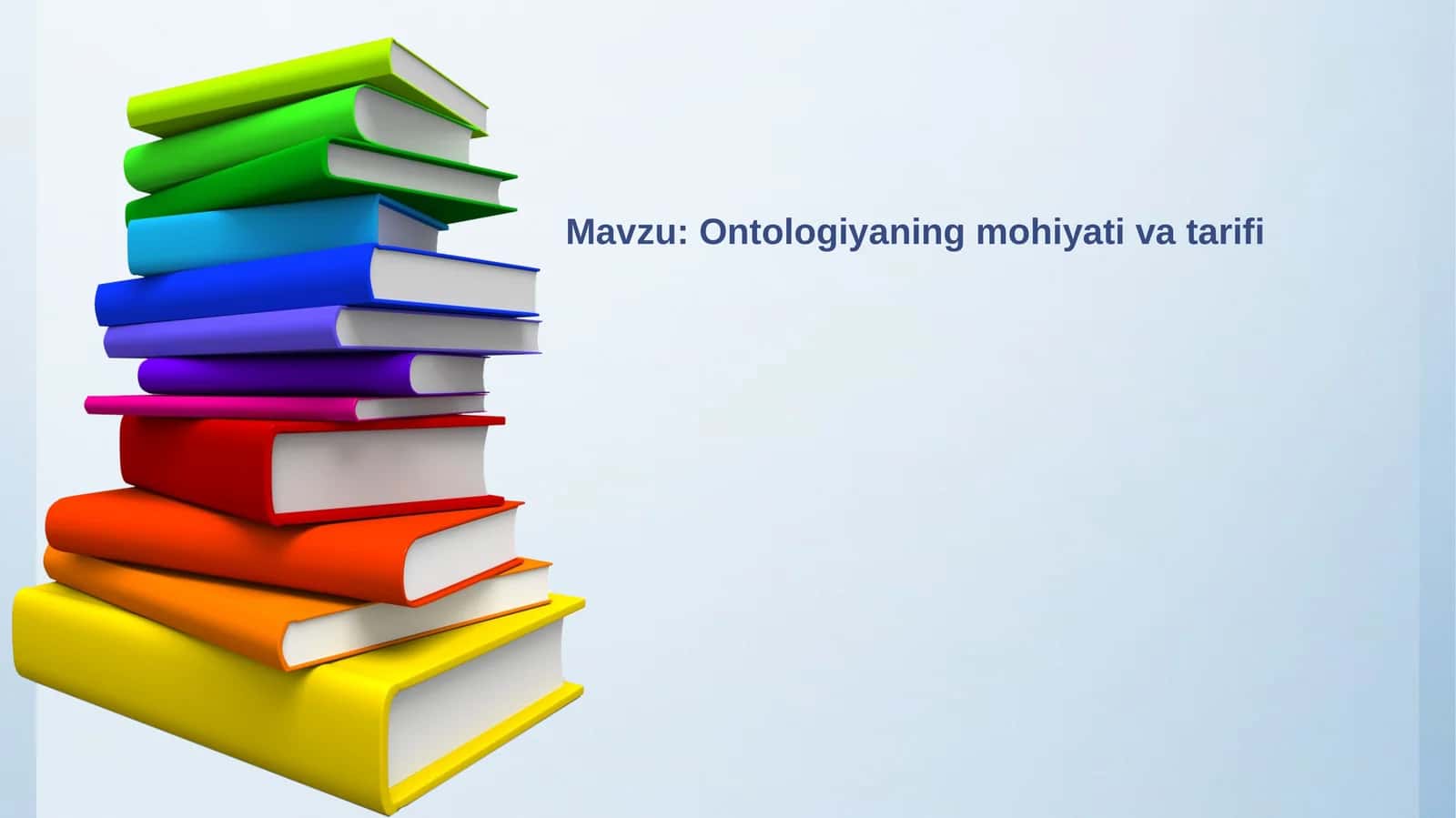 Ontologiyaningmohiyativatarifi