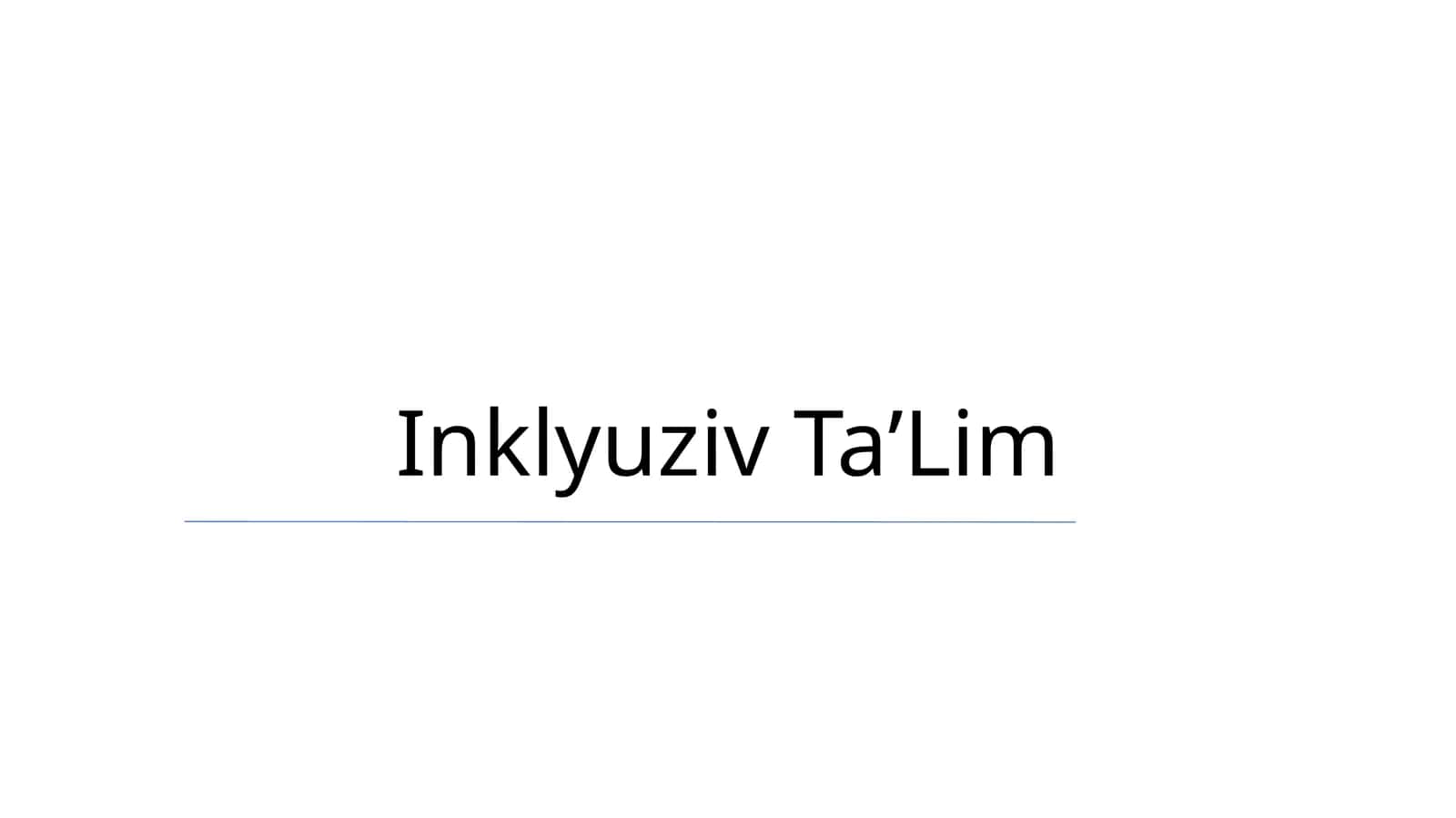 Inklyuziv TaʼLim