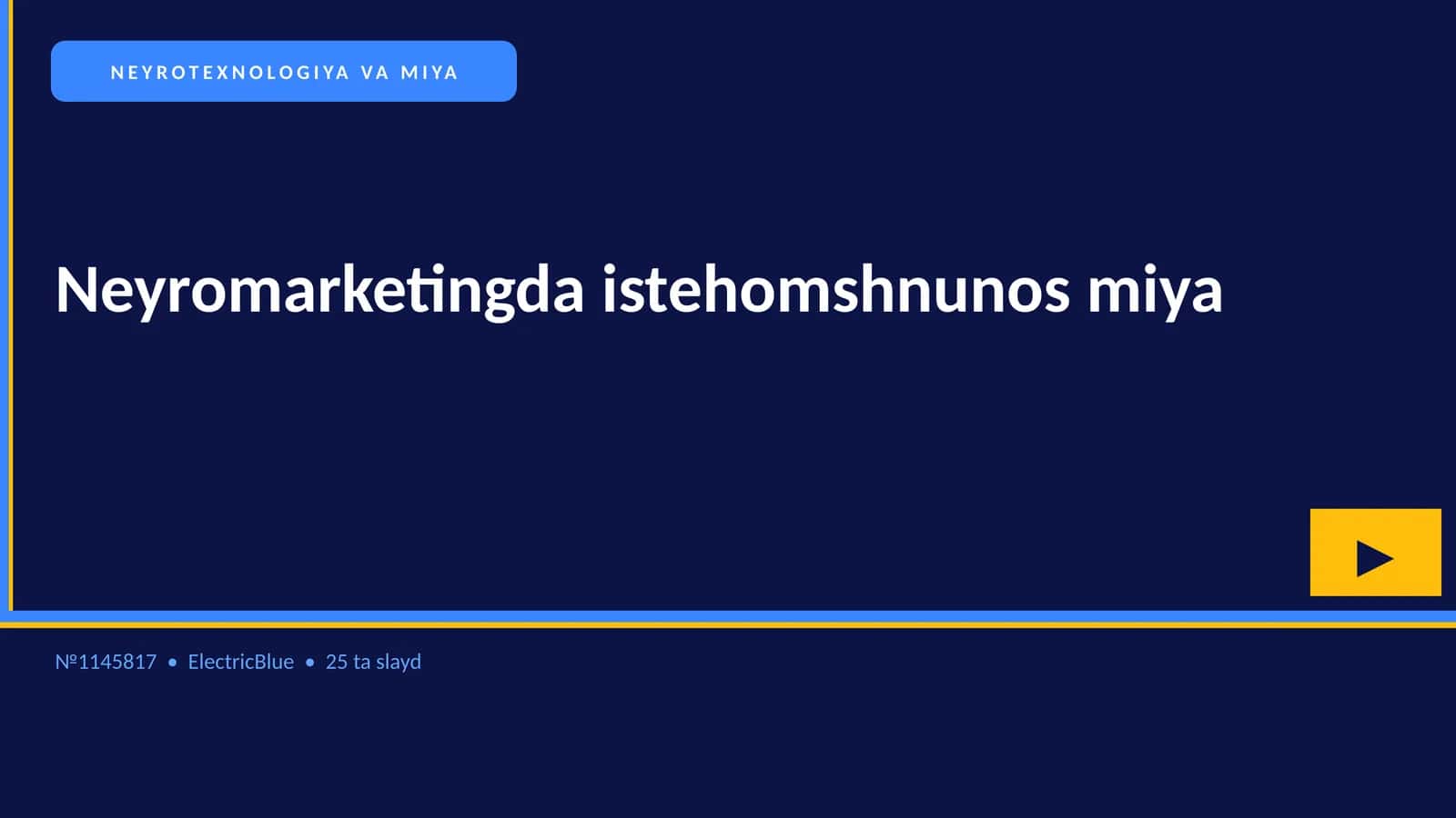 NEYROTEXNOLOGIYA VA MIYA