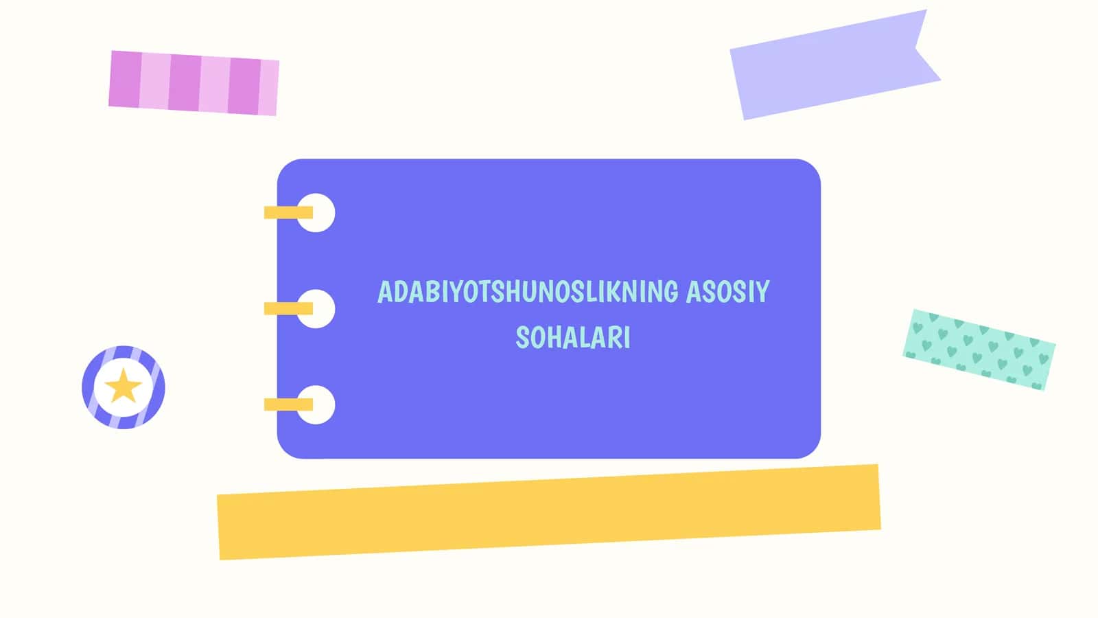ADABIYOTSHUNOSLIKNING ASOSIY SOHALARI