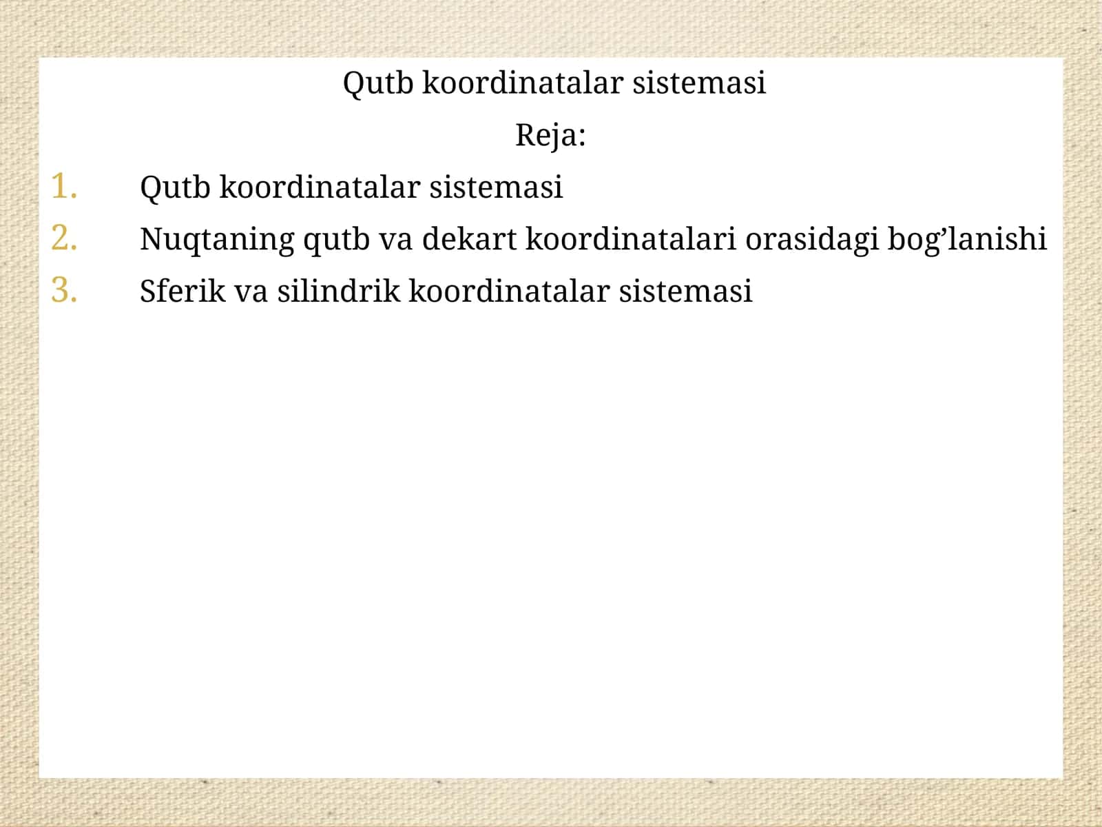 Qutb koordinatalar sistemasi