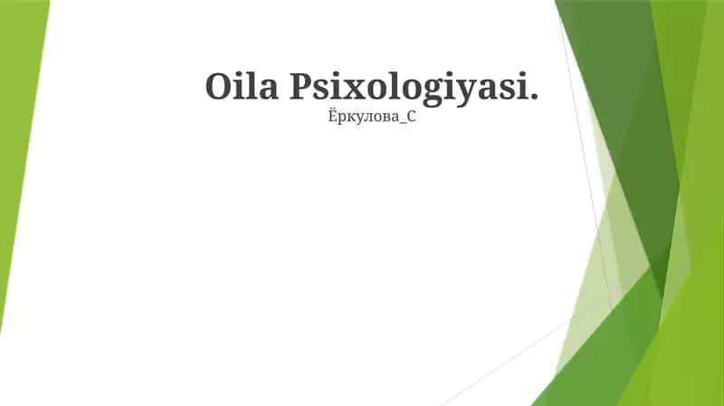Neft Psixologiyasi