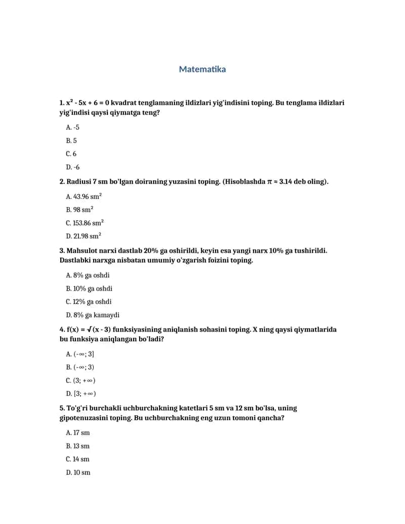 Matematika