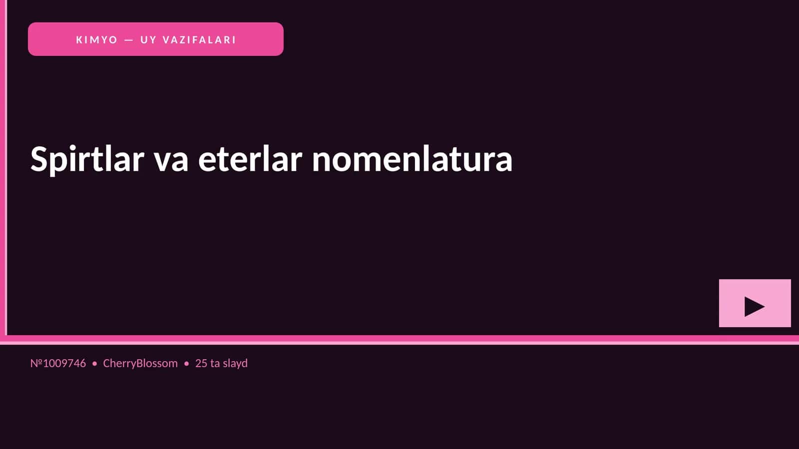 Spirtlar va eterlar nomenlatura