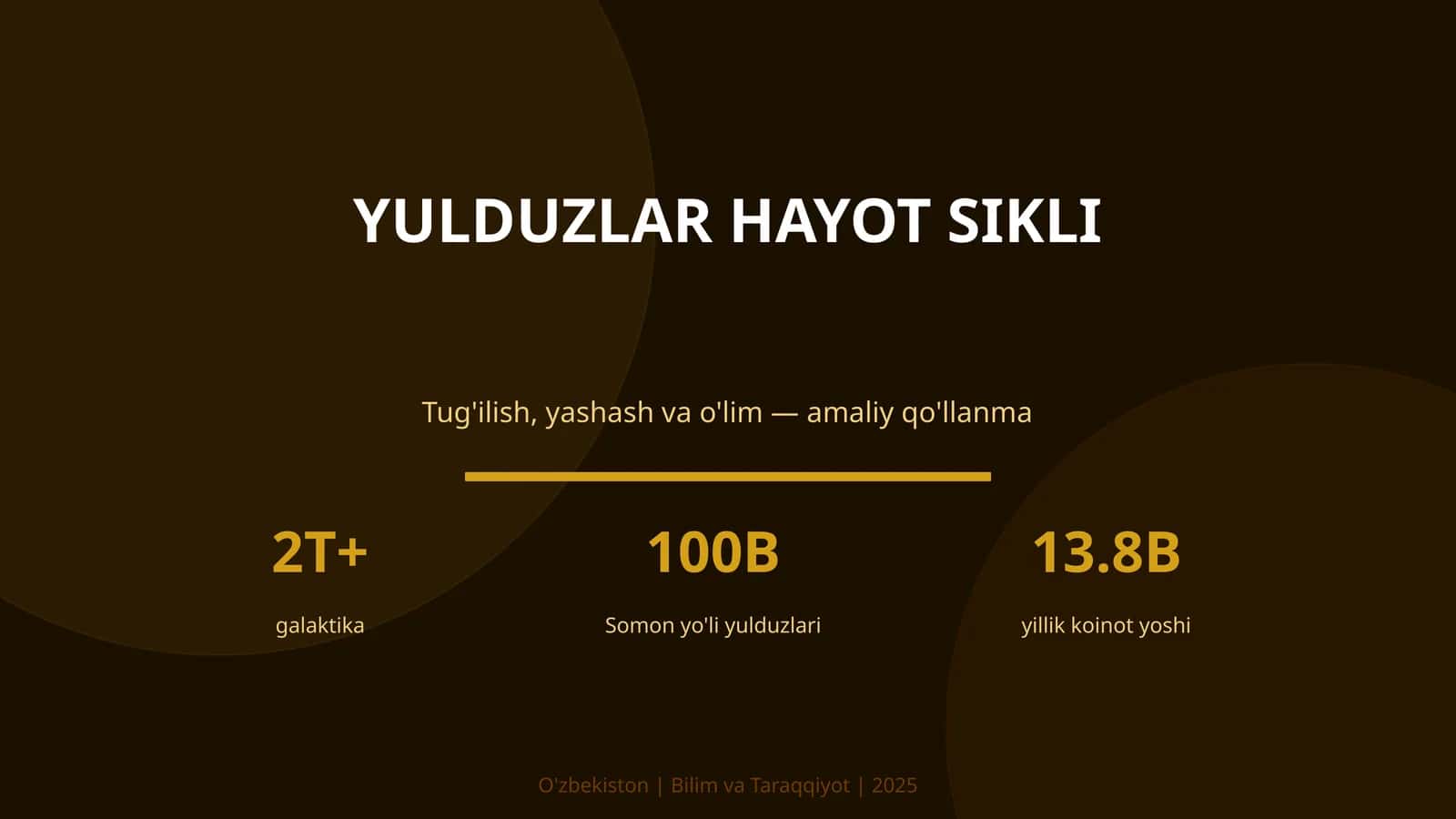 Yulduzlar Hayot Sikli