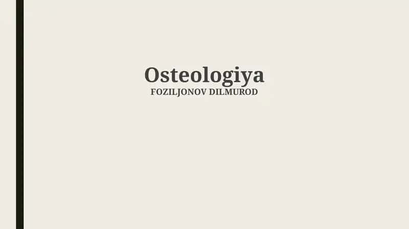 Osteologiya