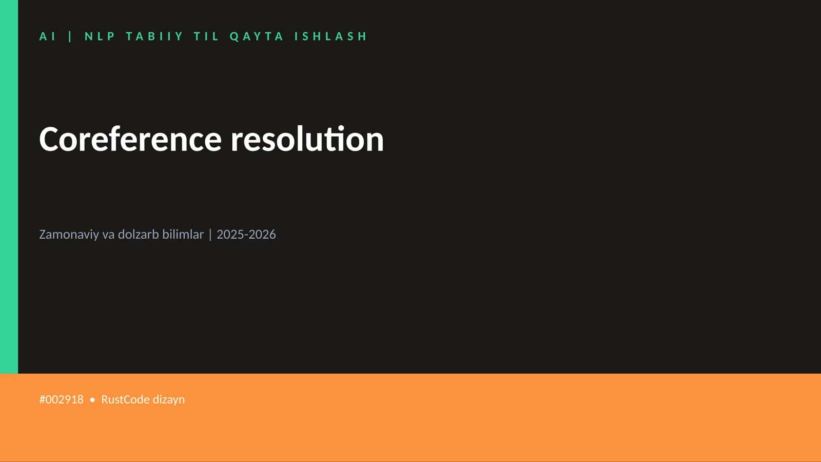 Coreference resolution