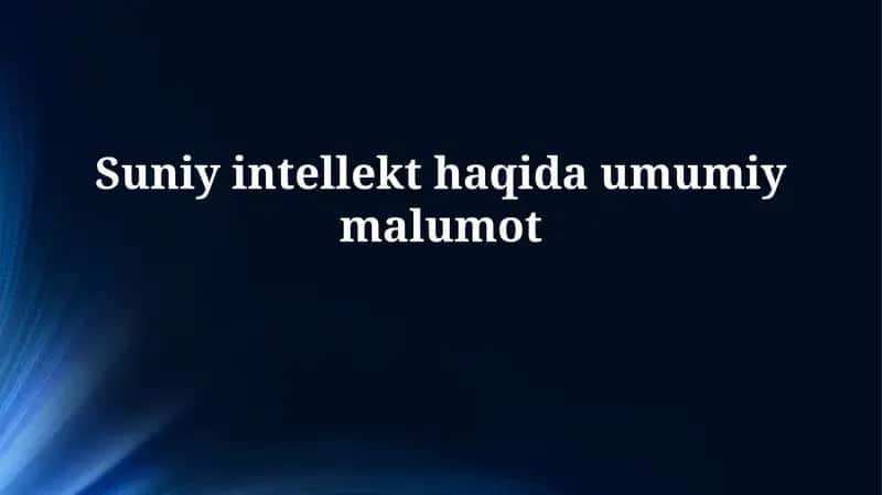 Sun'iy intellekt