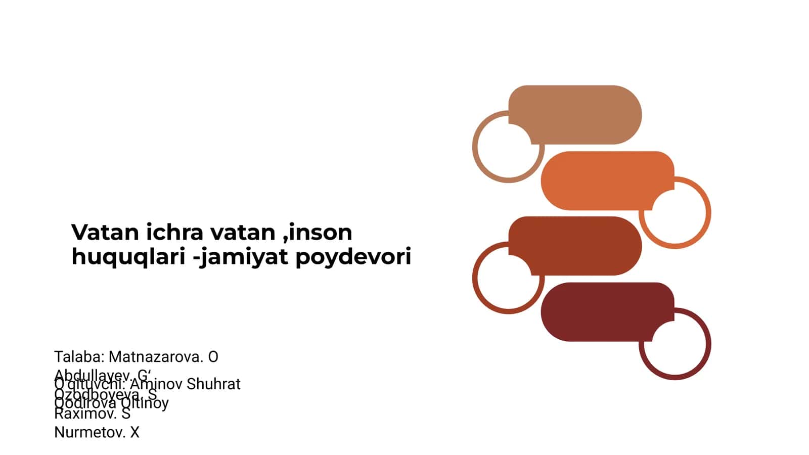 Vatan ichra vatan,inson huquqlari -jamiyat poydevori