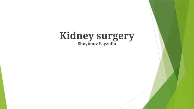 Kidney Surgery