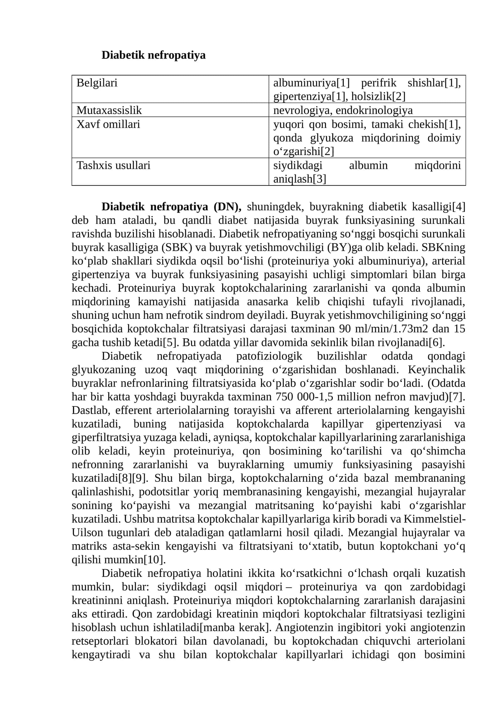 Diabetik nefropatiya