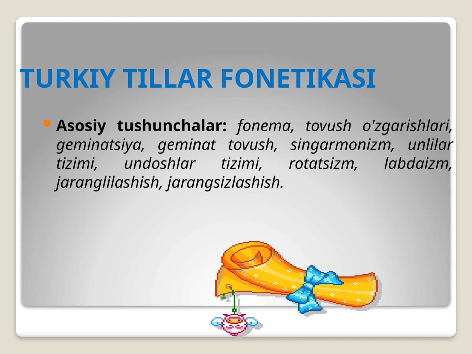 TURKIY TILLAR FONETIKASI