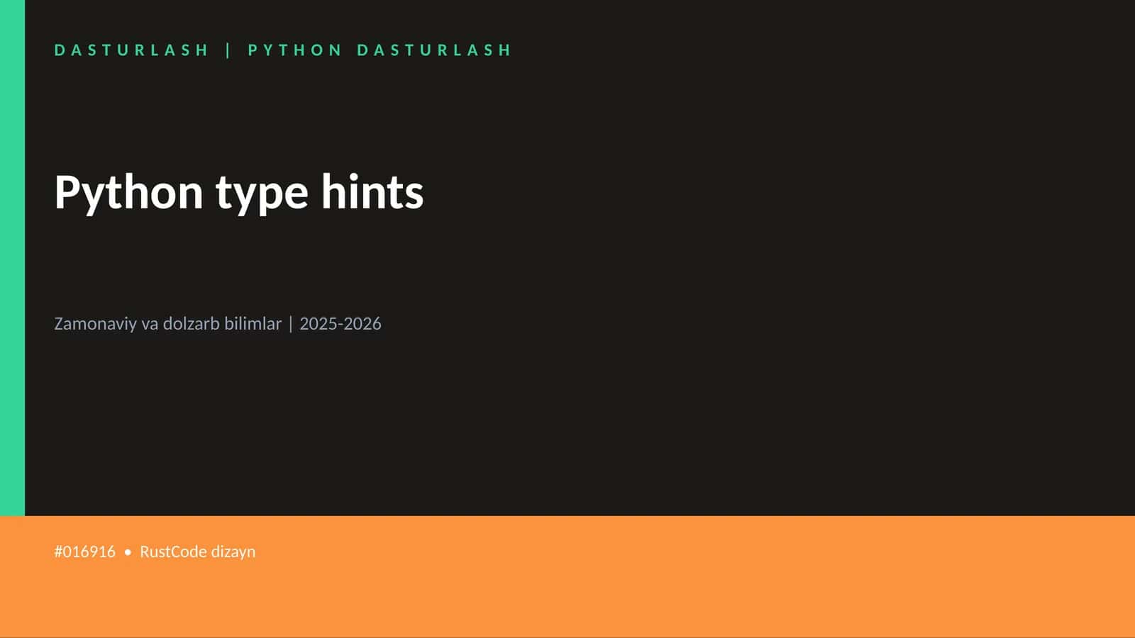 PYTHON DASTURLASH