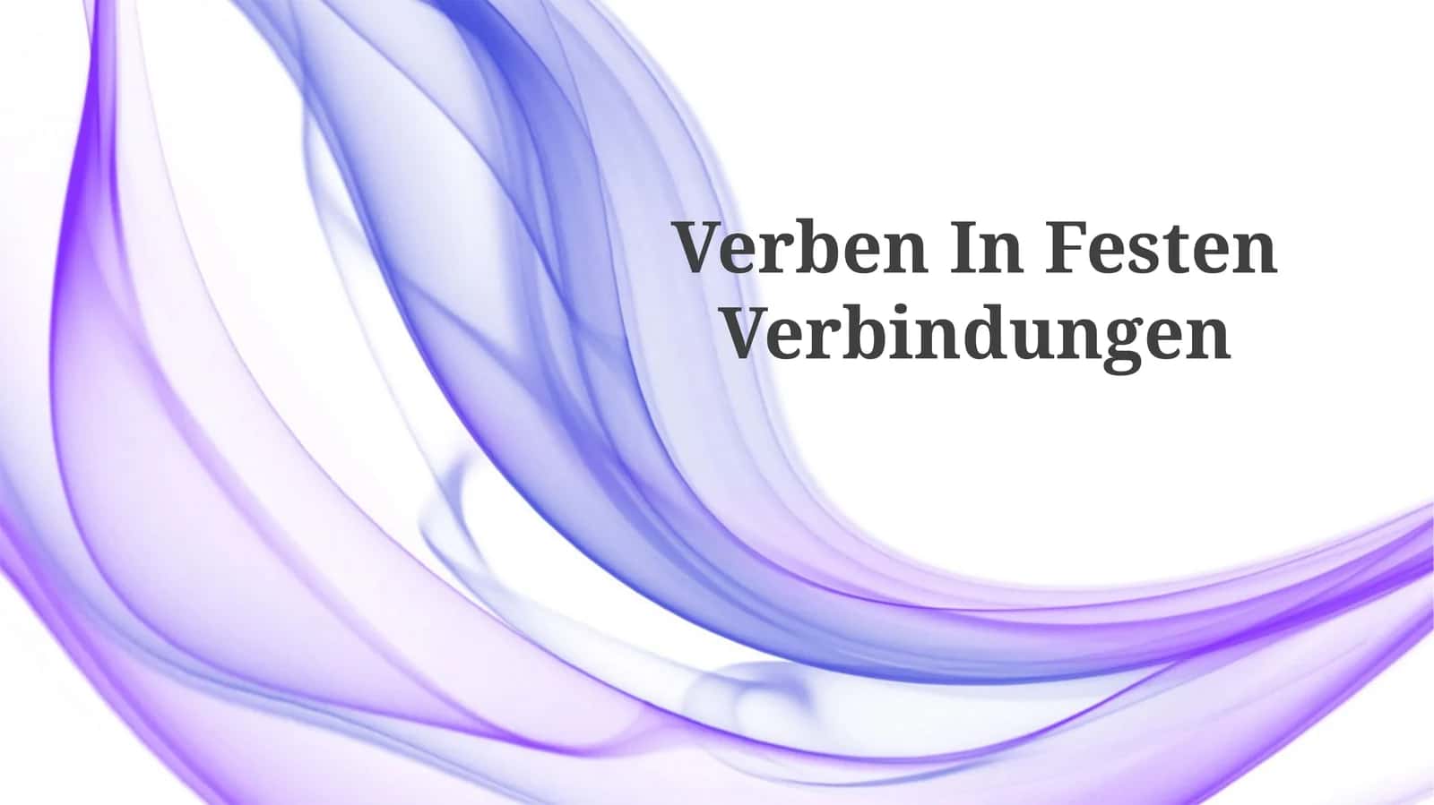 Verben InFestenVerbindungen