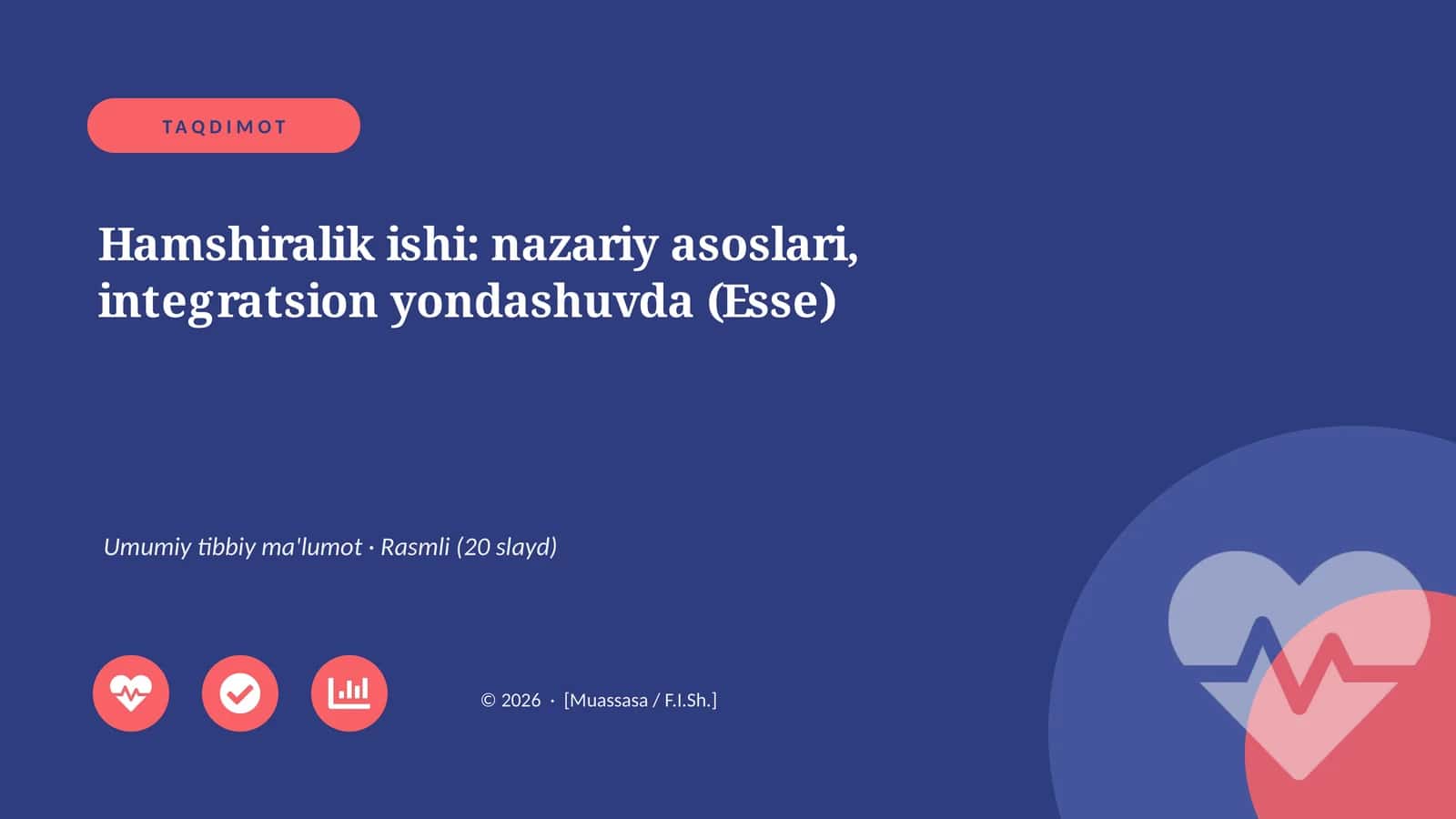 Hamshiralik ishi: nazariy asoslari, integratsion yondashuvda (Esse)