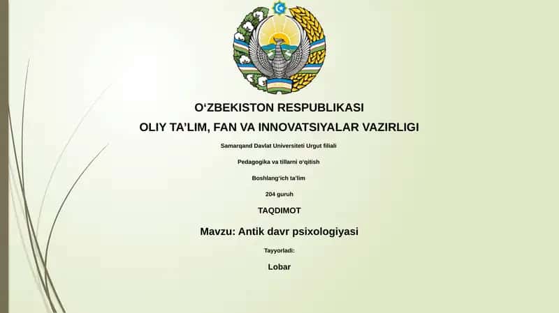 Antik davr psixologiyasi