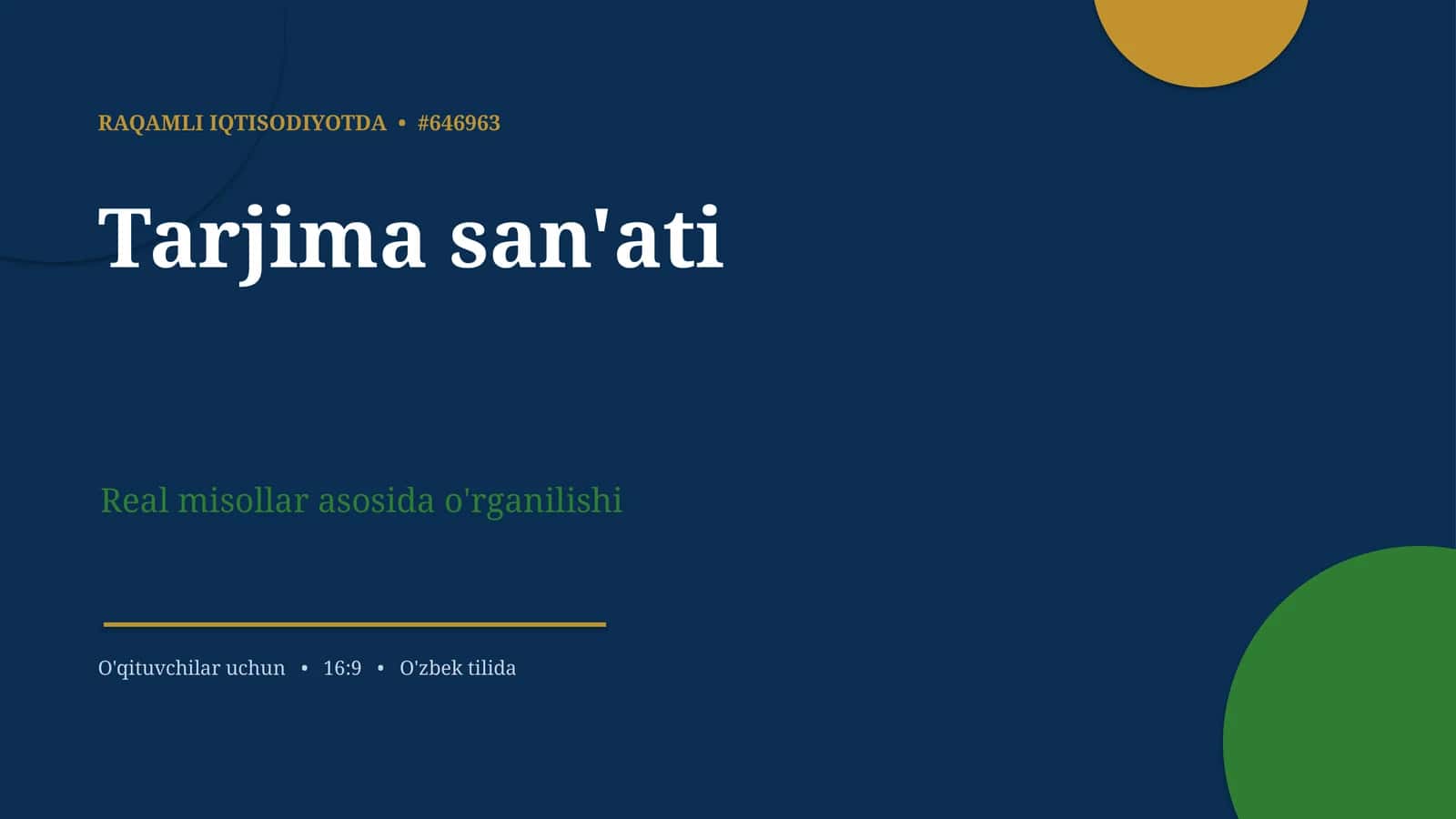 RAQAMLI IQTISODIYOTDA • #646963