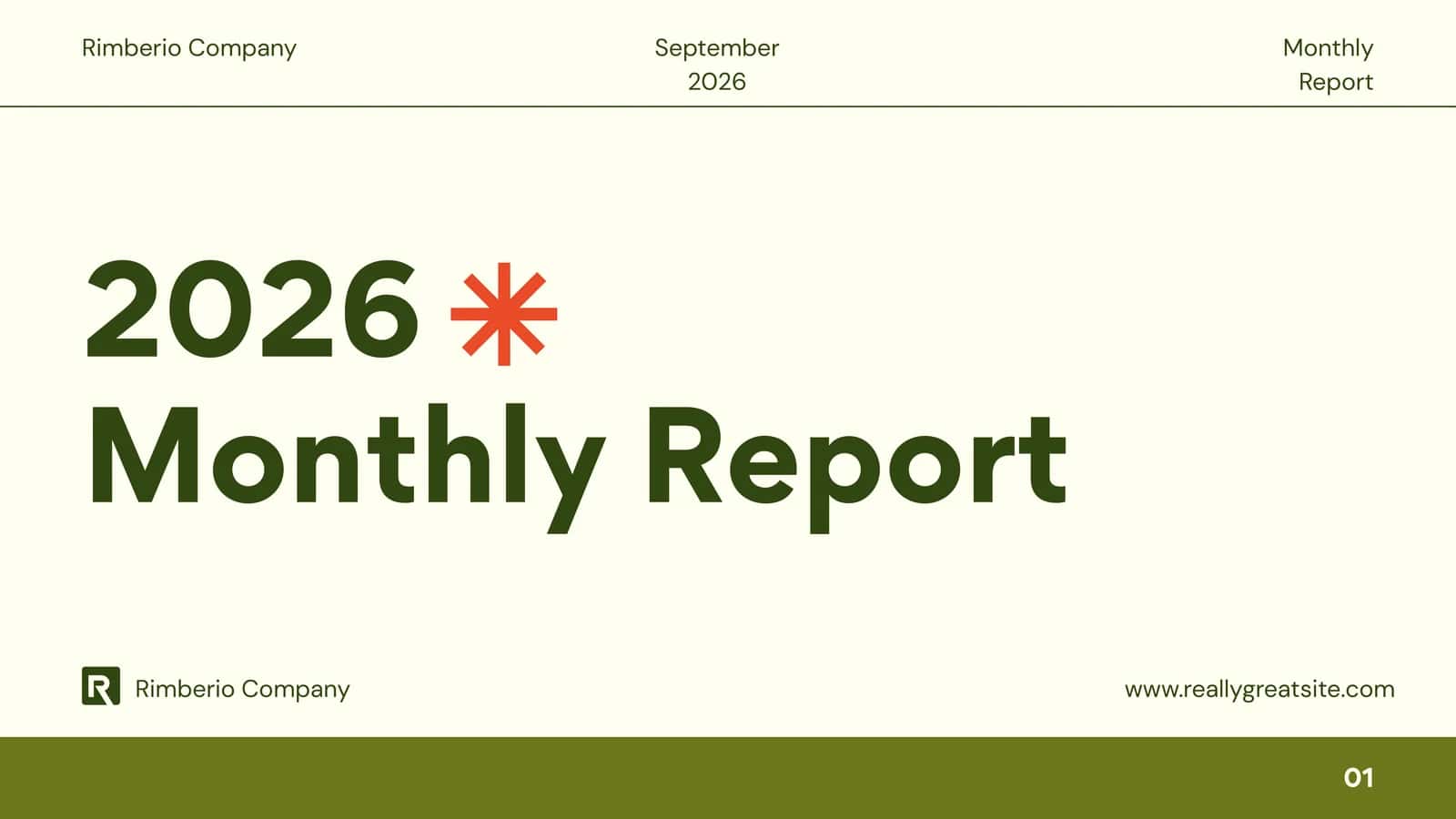 September 2026 Monthly Report