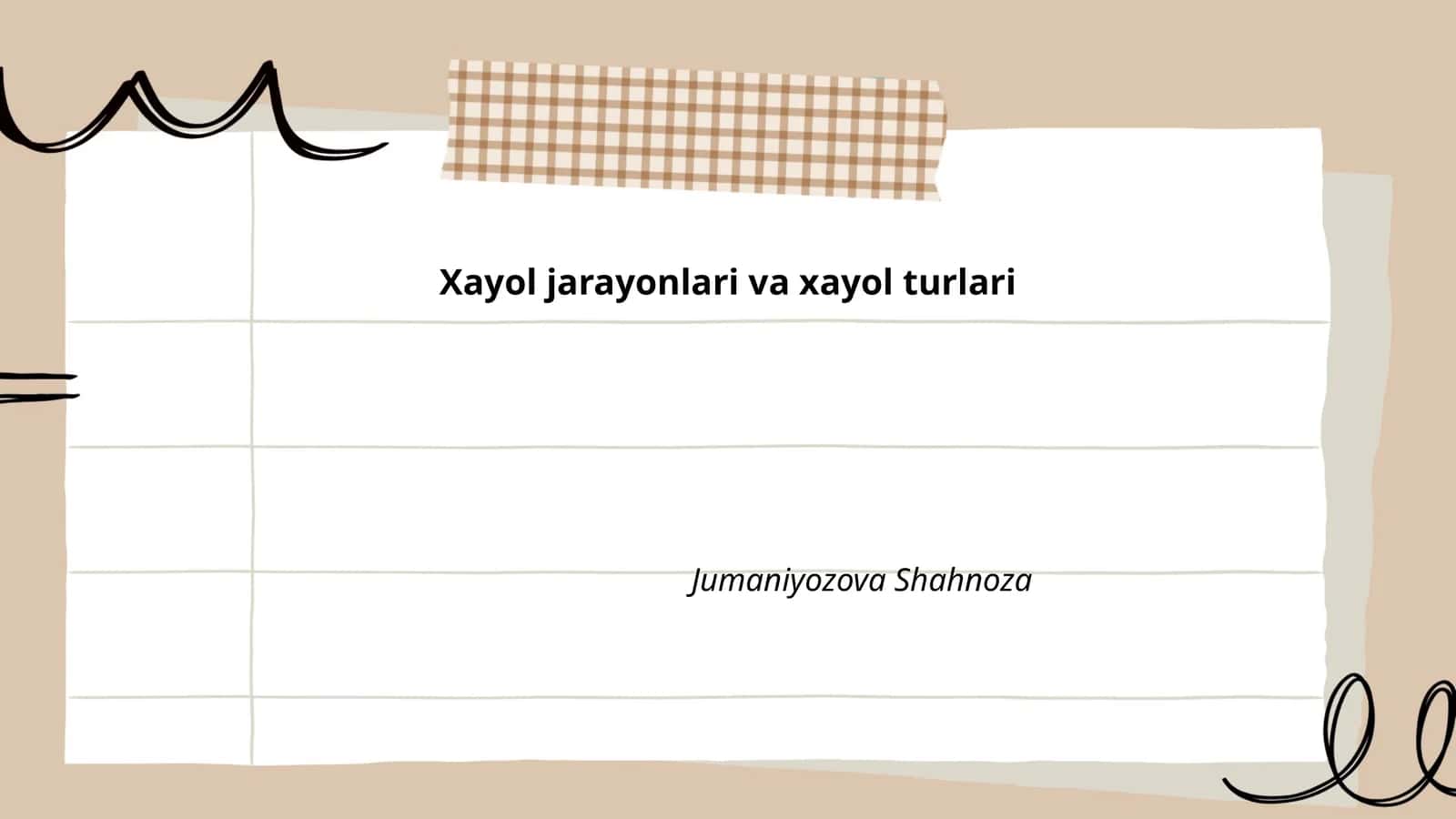 Xayol jarayonlari va xayol turlari
