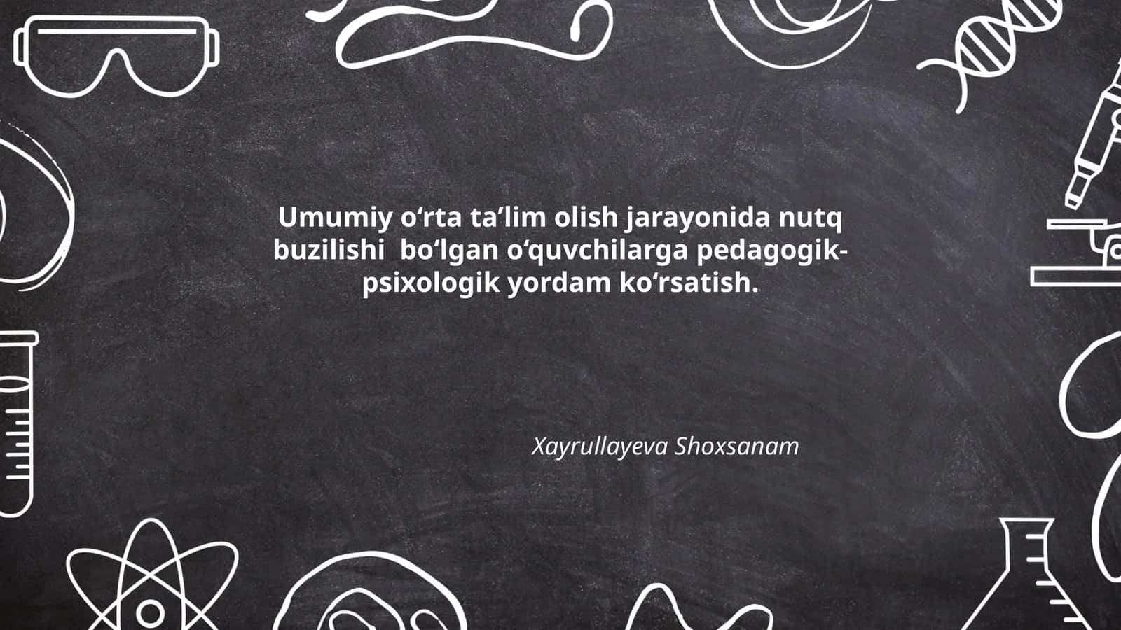 Umumiy o‘rta ta’lim olish jarayonida nutq buzilishlari