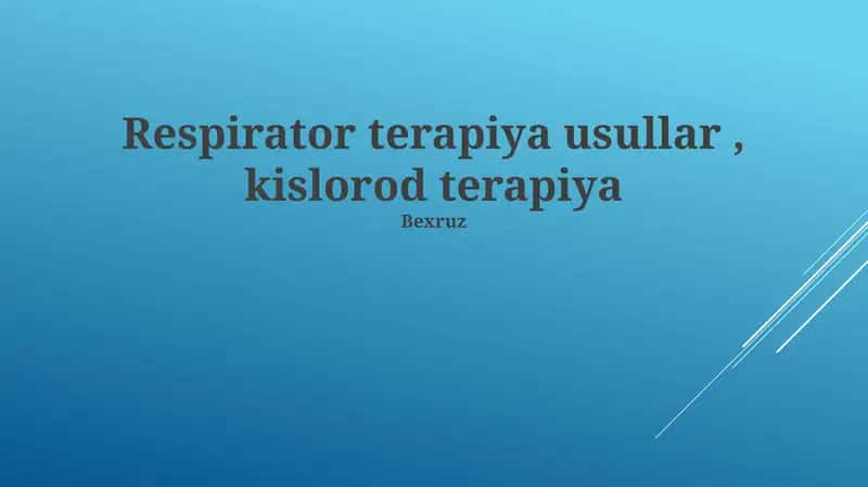 Nafas olish terapiyasi