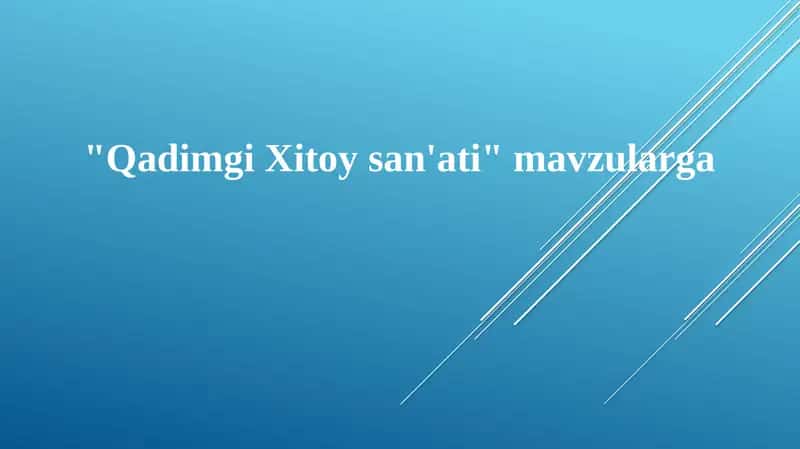 Qadimgi Xitoy san'ati